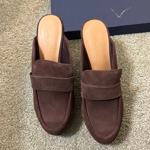 Splendid Vina Suede Platform Clog in Chocolate Size 7.5